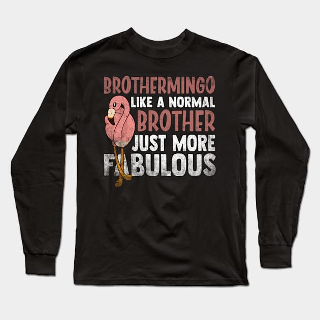 Brothermingo Normal Brother Flamingo Long Sleeve T-Shirt by WoollyWonder